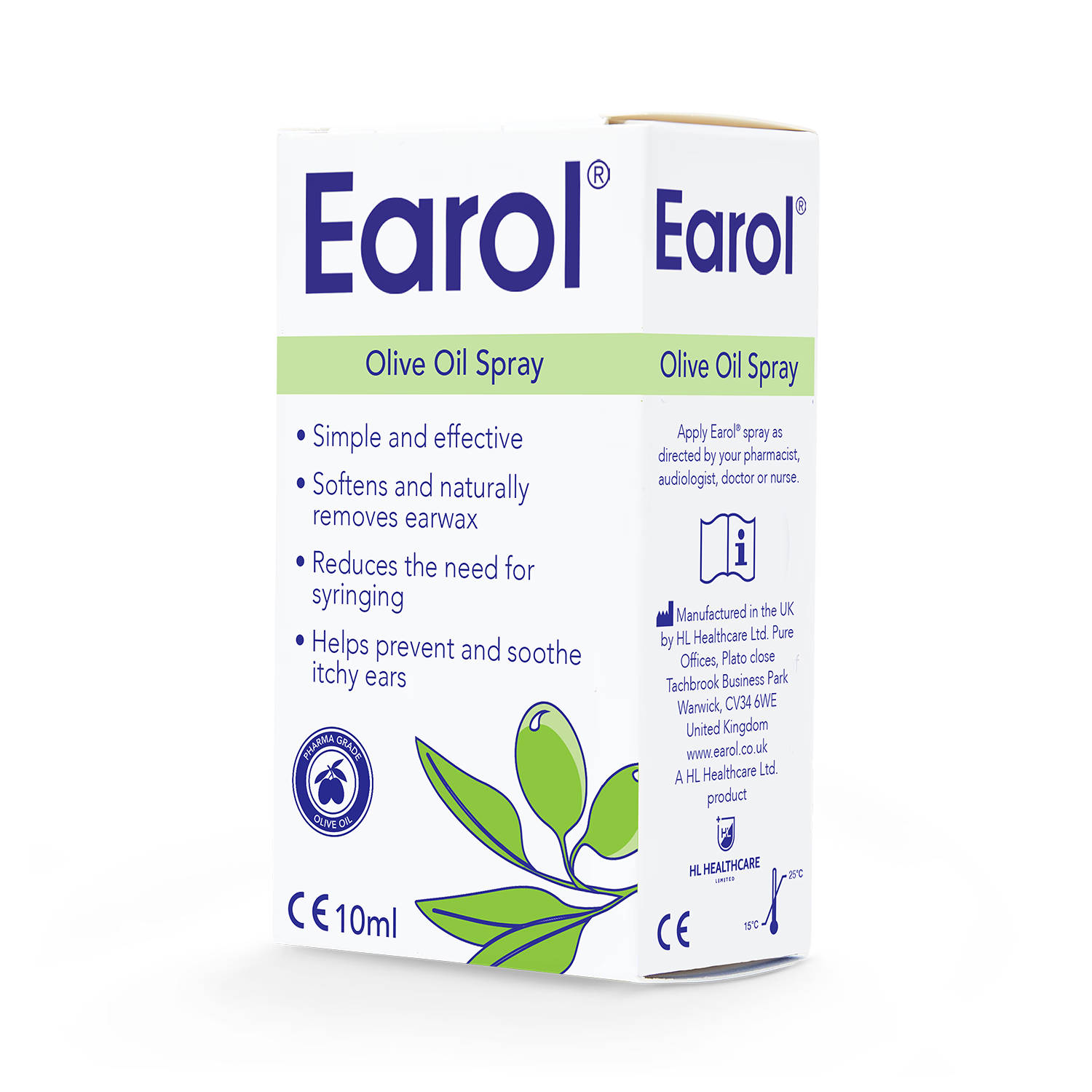 Earol olive oil ear spray 10 ml, imported from the UK