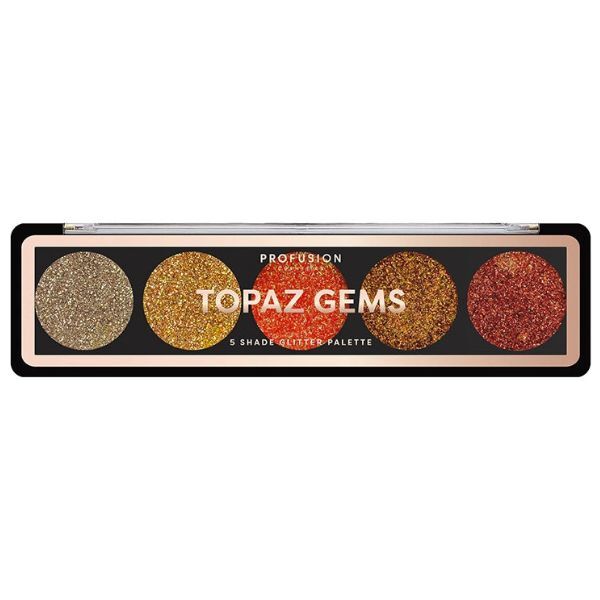 Profusion Cosmetics Glitter Gems Glitter Palette Topaz GOODS Superdrug   