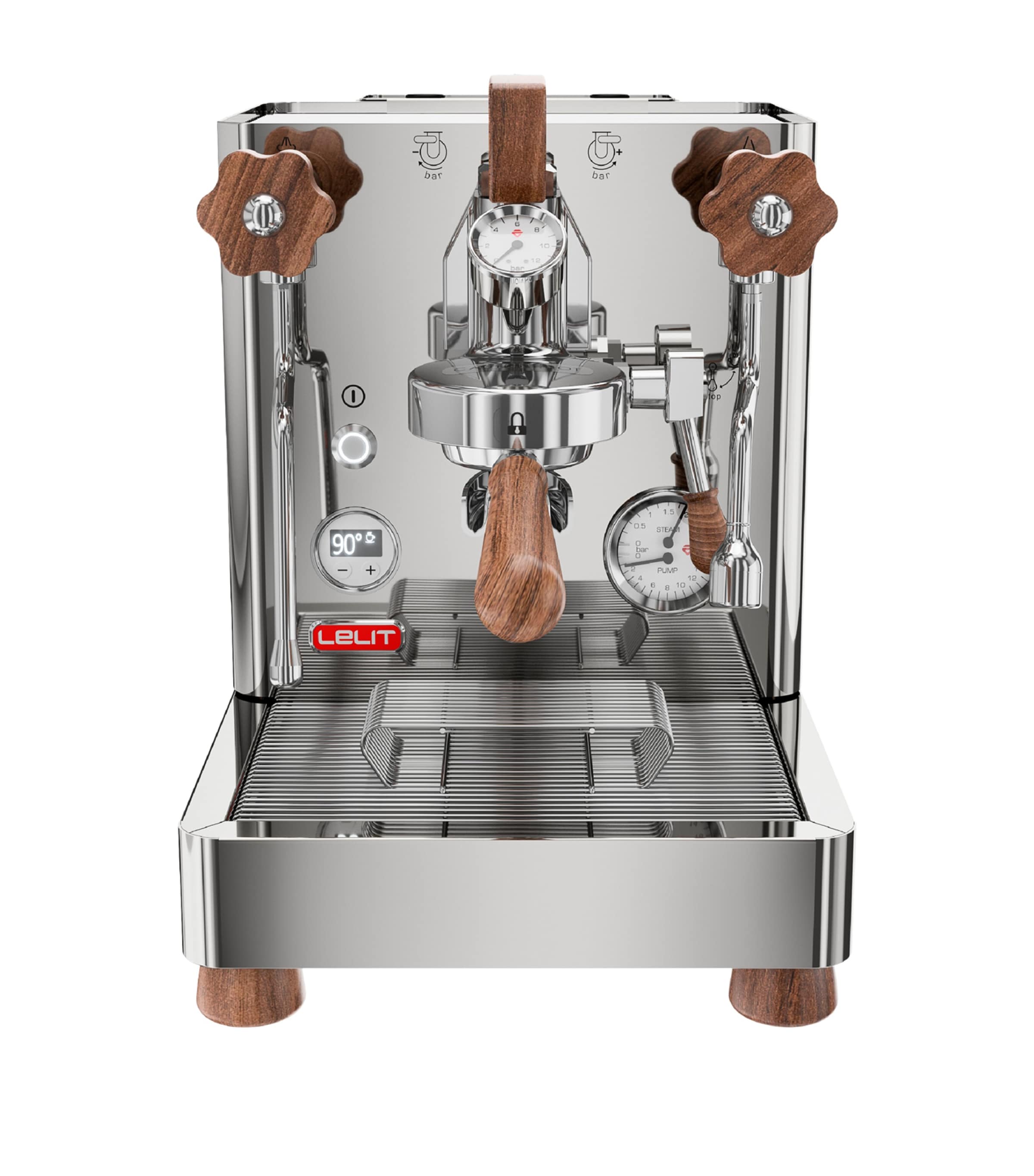 LELIT stainless steel Bianca coffee machine, UK version