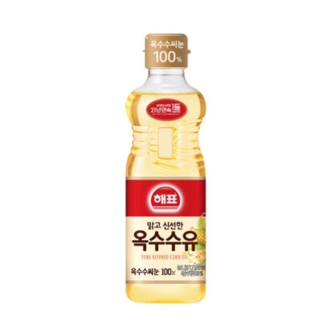 Sajo Haepyo corn oil Korean cooking oil, UK version