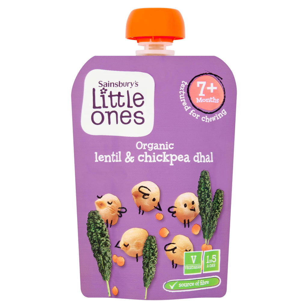 Sainsbury's Little Ones Organic Lentil & Chickpea Dhal with Rice 7+ Months 130g
