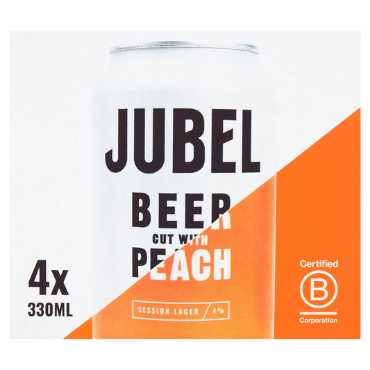 Jubel Beer Cut with Peach Session Lager 4x330ml GOODS Sainsburys   