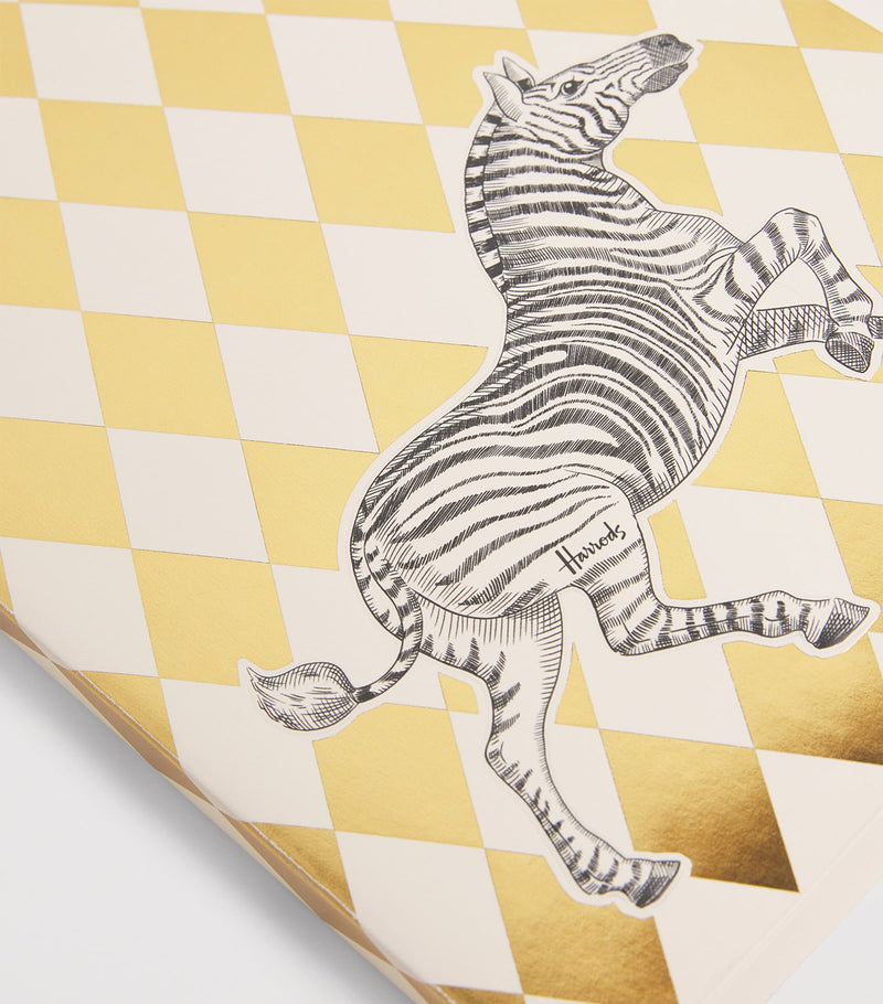 Harrods zebra notebook, UK version