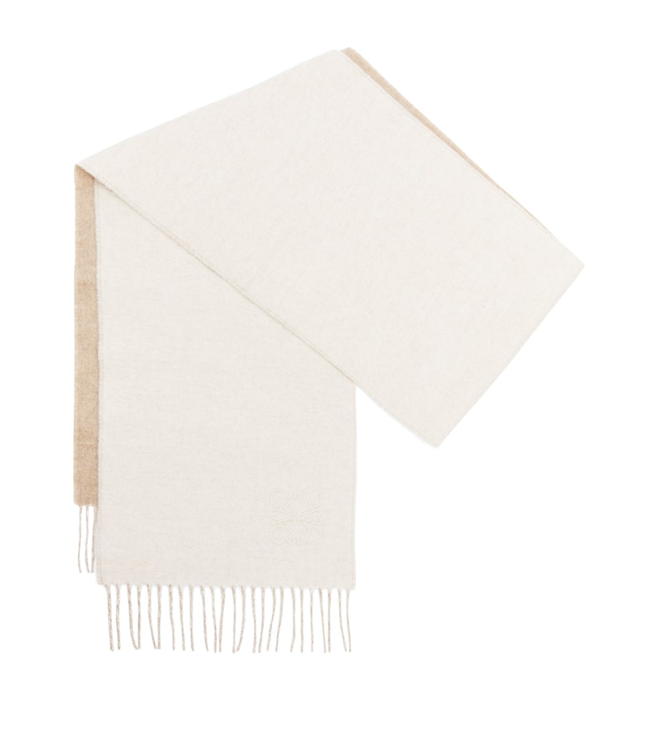 LOEWE bicolour anagram scarf 180cm x 30cm, imported from the UK