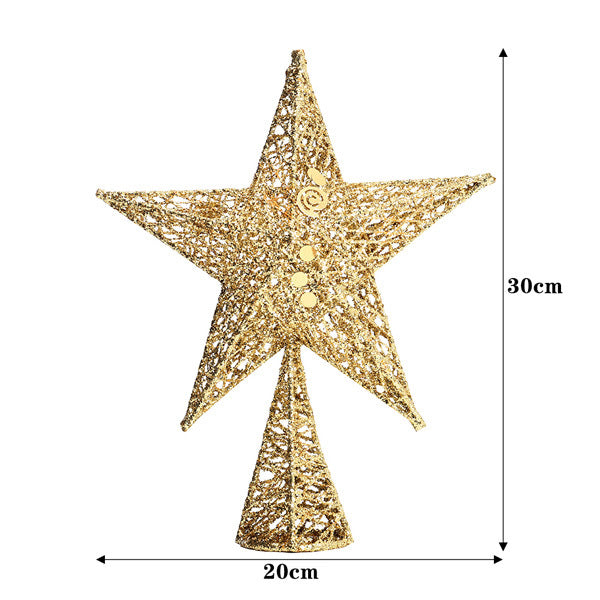 Livingandhome Christmas tree topper star ornament small, imported from the UK