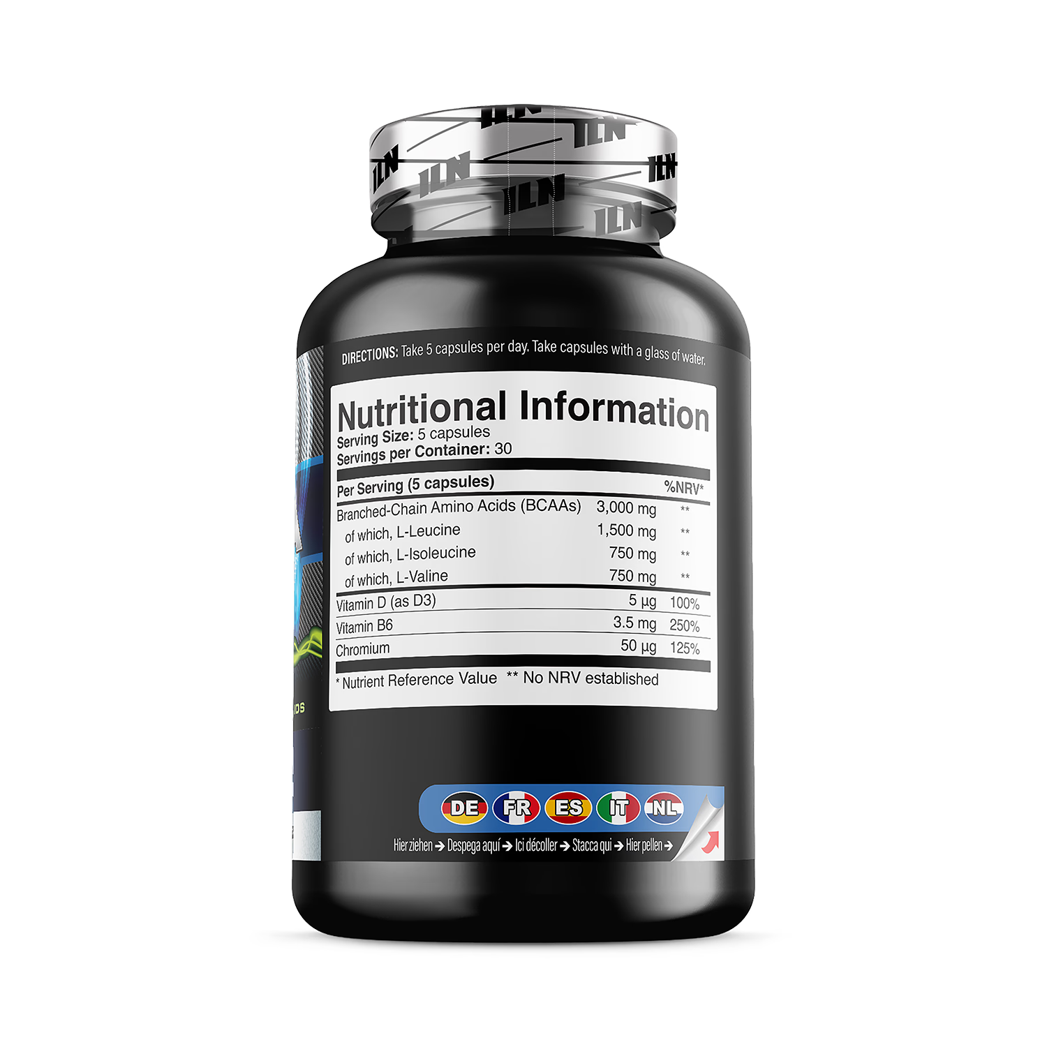 Iron Labs BCAA capsules 3000mg 150 vegetarian capsules, UK version