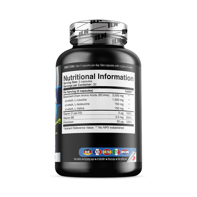 Iron Labs BCAA capsules 3000mg 150 vegetarian capsules, UK version