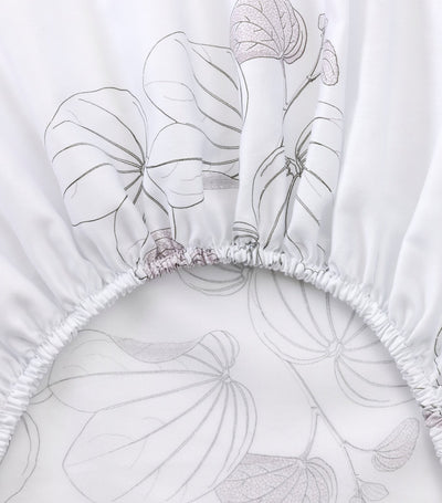 Harrods Yves Delorme Floral Orchidee Double Fitted Sheet 140cm x 200cm- Buy online at McGrocer