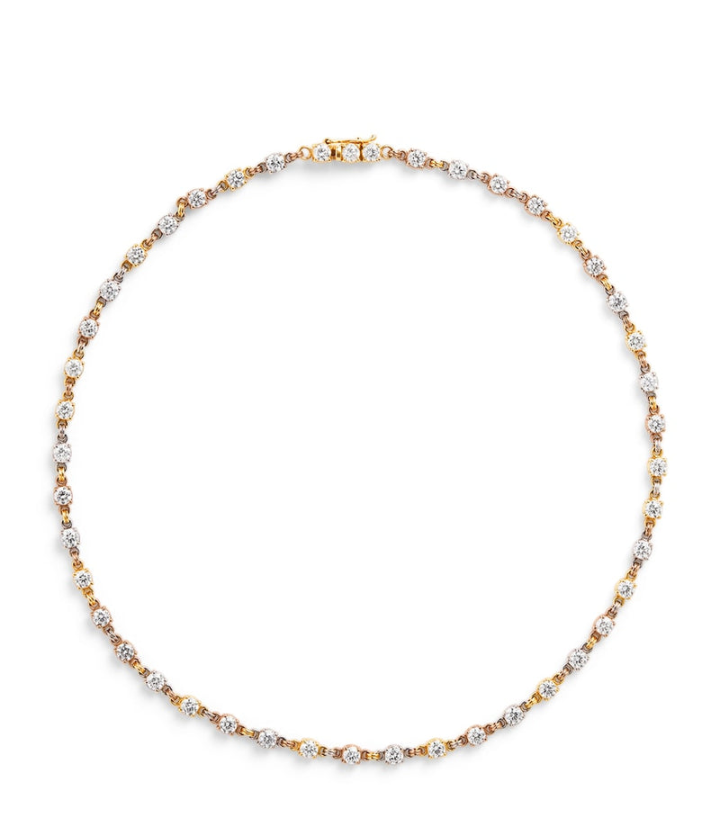 Spinelli Kilcollin Aysa mixed gold diamond necklace (British brand)