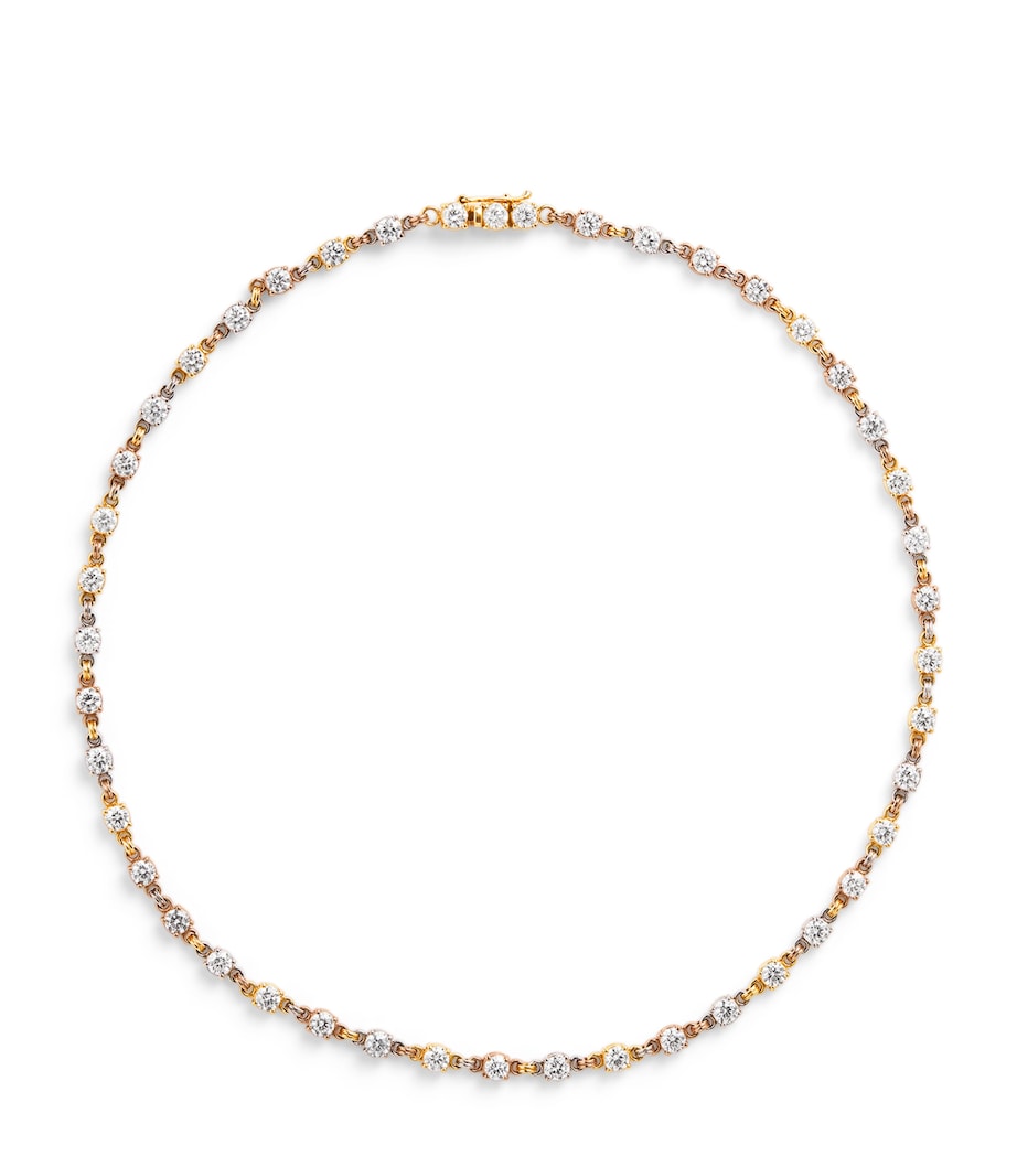 Spinelli Kilcollin Aysa mixed gold diamond necklace (British brand)