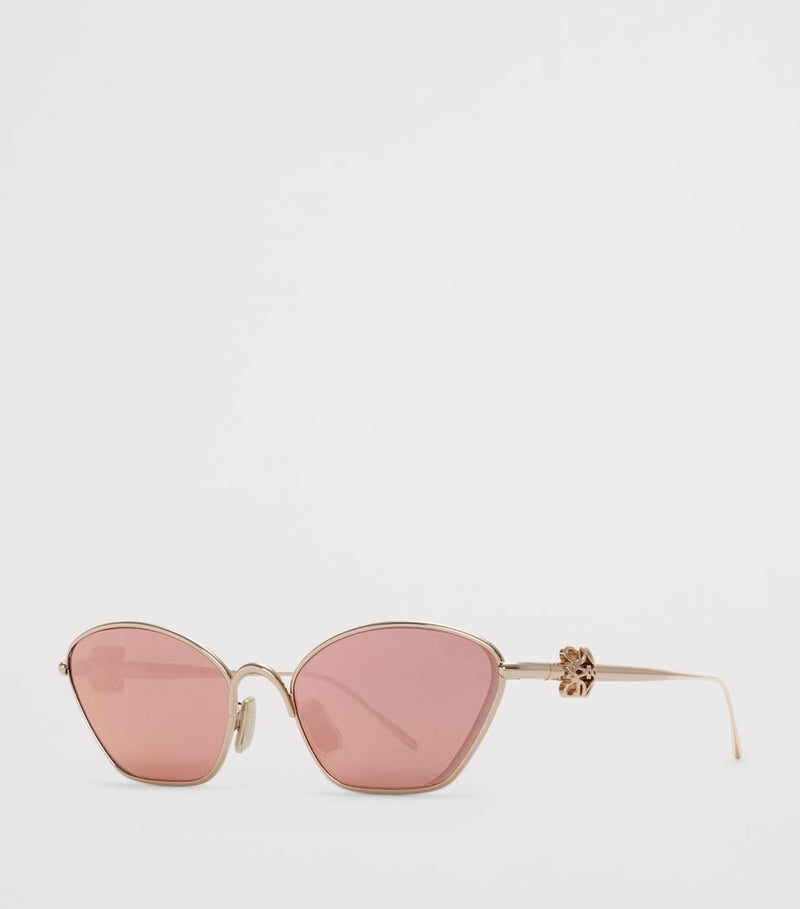 LOEWE hexagonal sunglasses gold-tone metal frame (British brand)