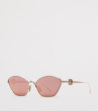 LOEWE hexagonal sunglasses gold-tone metal frame (British brand)