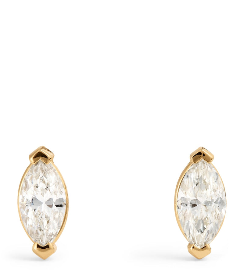 SHAY yellow gold diamond stud earrings, imported from the UK