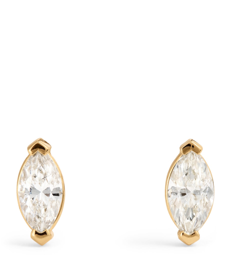 SHAY yellow gold diamond stud earrings, imported from the UK