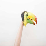 Wild Thingz green toucan hand puppet realistic soft - British product