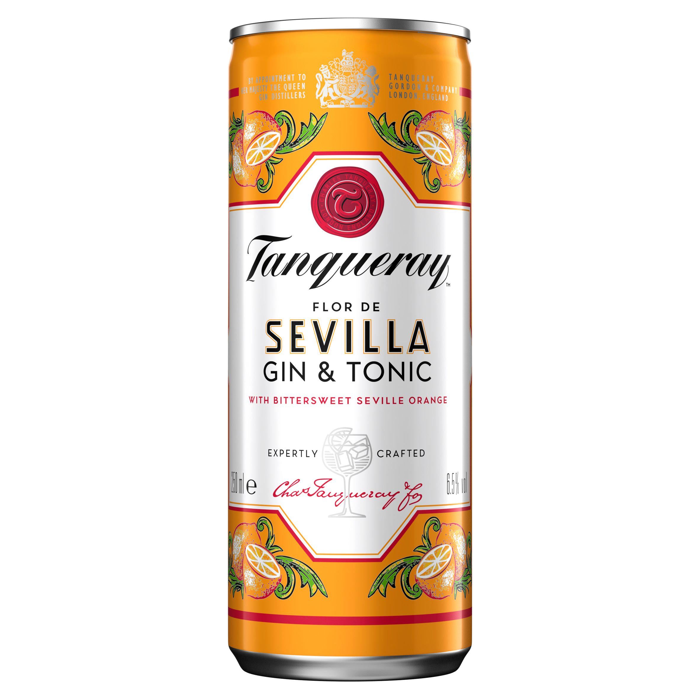 Tanqueray Flor de Sevilla Gin and Tonic 250ml GOODS Sainsburys   