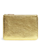 Comme des Garçons gold leather zipped pouch - British product
