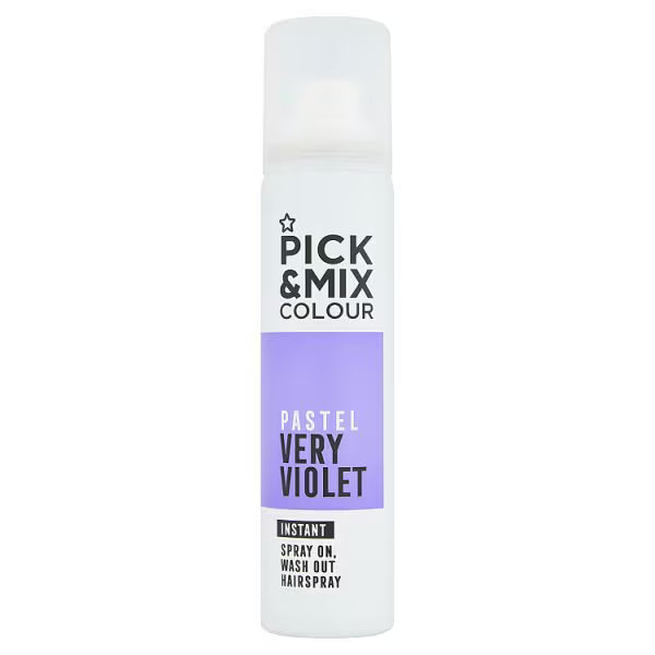 Superdrug Pick & Mix Pastel Purple Hair Colour Spray 75ml, imported from the UK