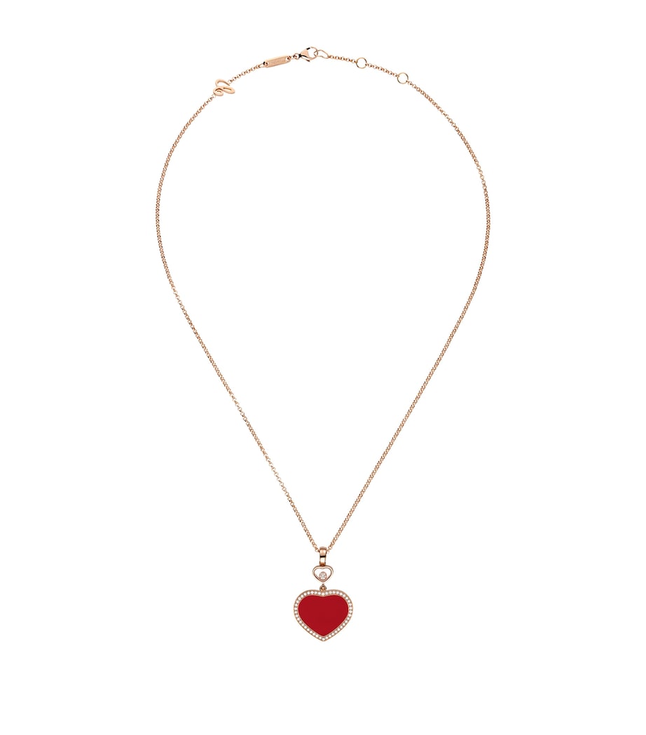 Chopard Happy Hearts rose gold diamond pendant, imported from the UK