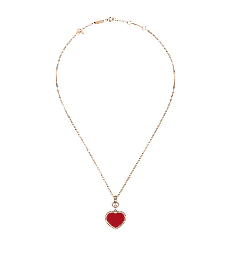 Chopard Happy Hearts rose gold diamond pendant, imported from the UK