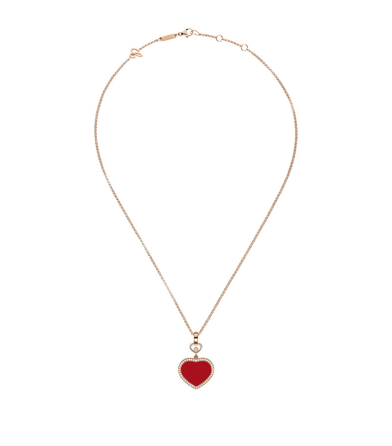 Chopard Happy Hearts rose gold diamond pendant, imported from the UK