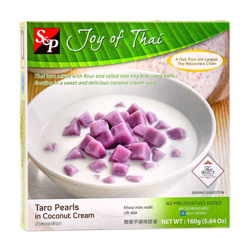S&P taro pearls in coconut cream dessert - British product