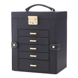 Livingandhome black jewellery box with mirror, imported from the UK