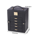Livingandhome black jewellery box with mirror, imported from the UK