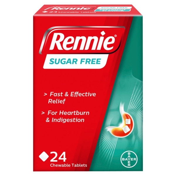 Rennie Antacid Sugar Free Mint 24 Tablets GOODS Superdrug   