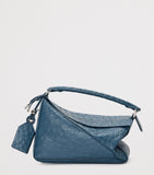 LOEWE Puzzle top-handle handbag ostrich leather, imported from the UK