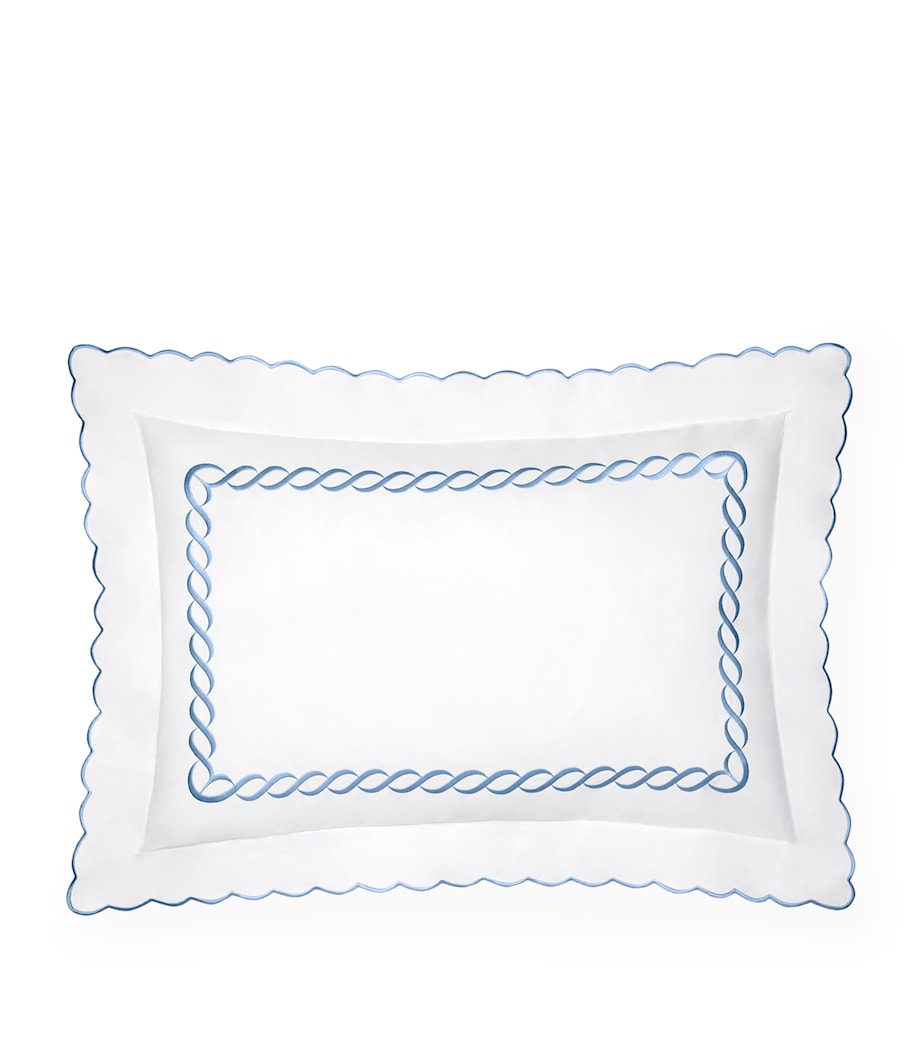 Pratesi Treccia Oxford pillowcase 50cm x 90cm, imported from the UK