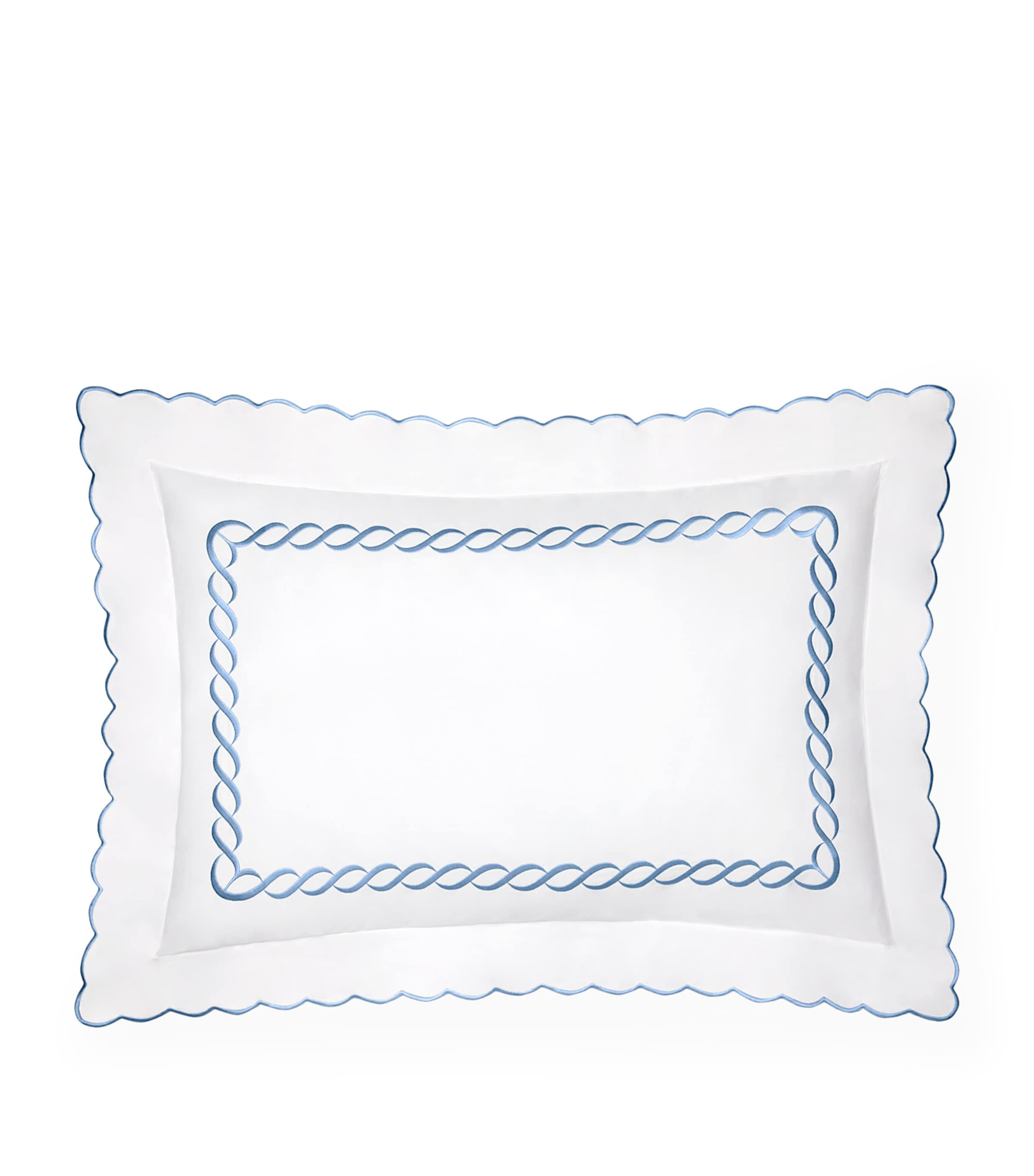 Pratesi Treccia Oxford pillowcase 50cm x 90cm, imported from the UK