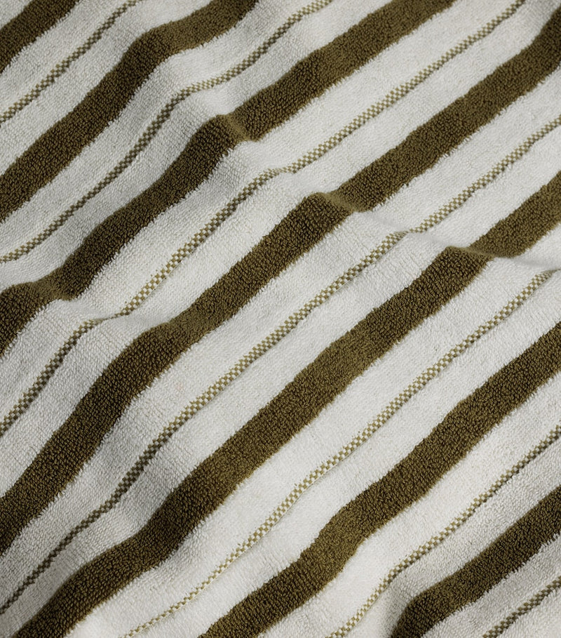BAINA organic cotton striped bath towel 70cm x 140cm - British product