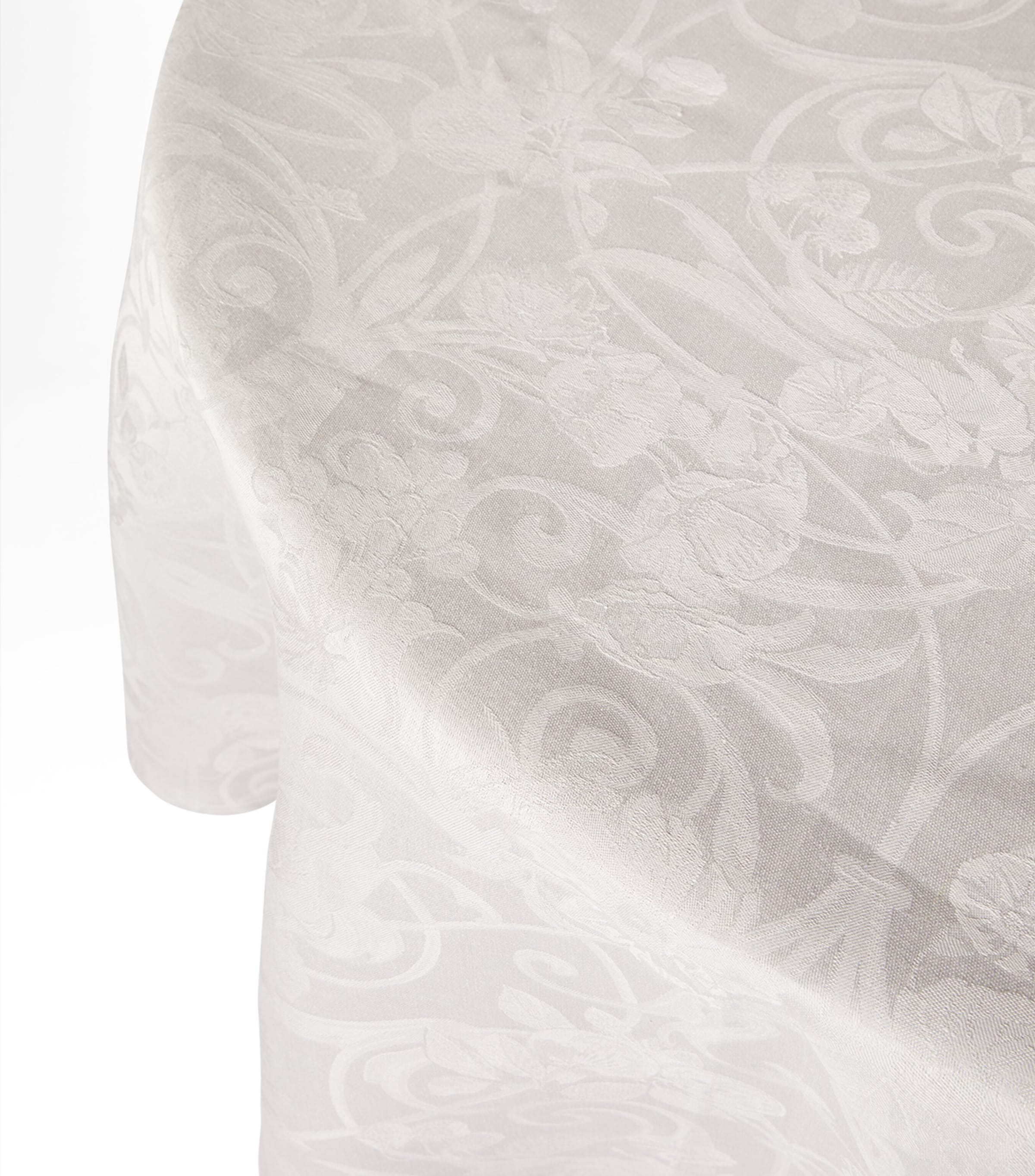 Le Jacquard Français linen Tivoli round tablecloth 240cm, UK version