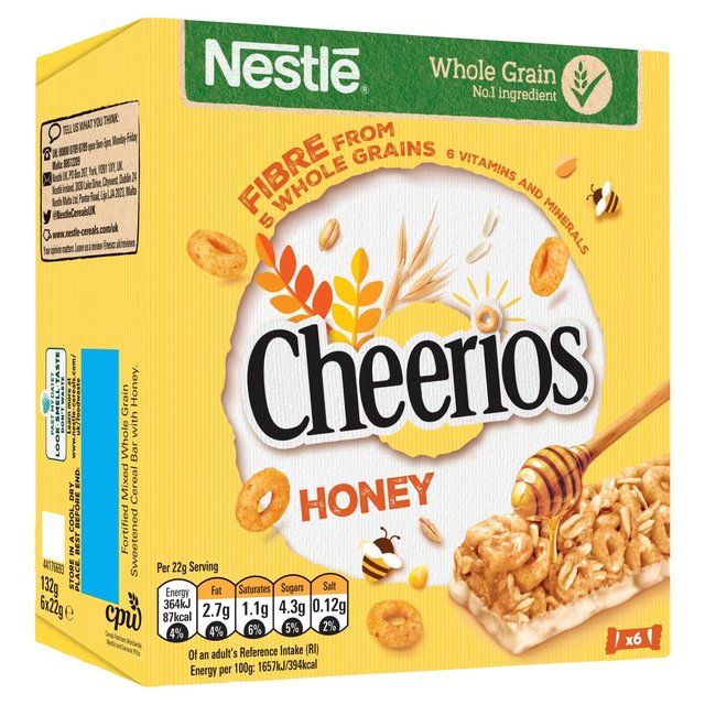 Honey Cheerios Cereal Bars   6 x 25g