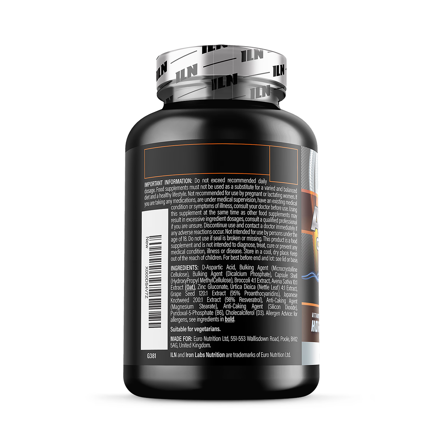 Iron Labs Nutrition Anti-E Xtreme hormonal regulation supplement 120 capsules (British brand)