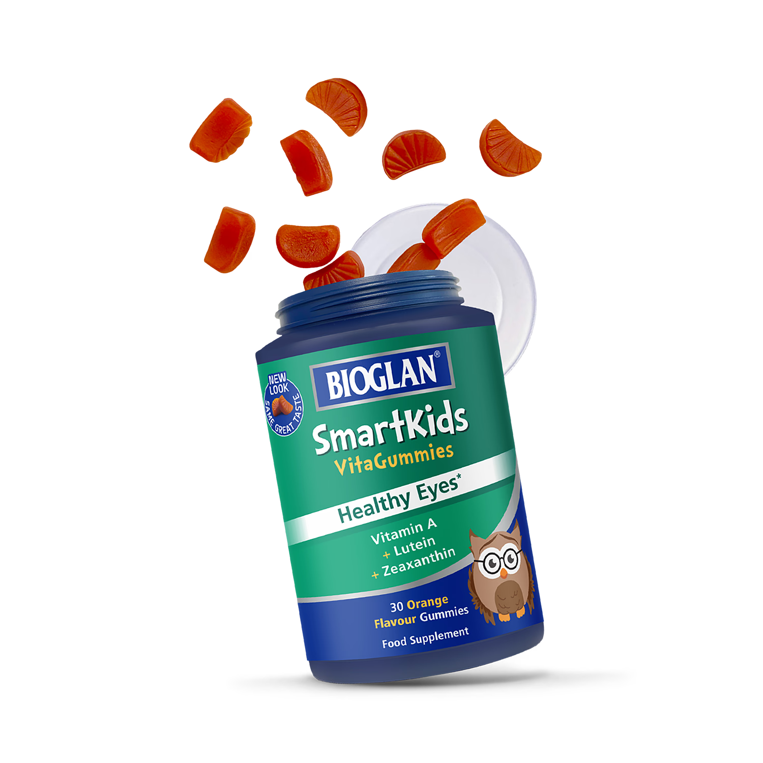Bioglan SmartKids Gesunde Augen Orangen-Fruchtgummis 30 Stück - Britisches Produkt