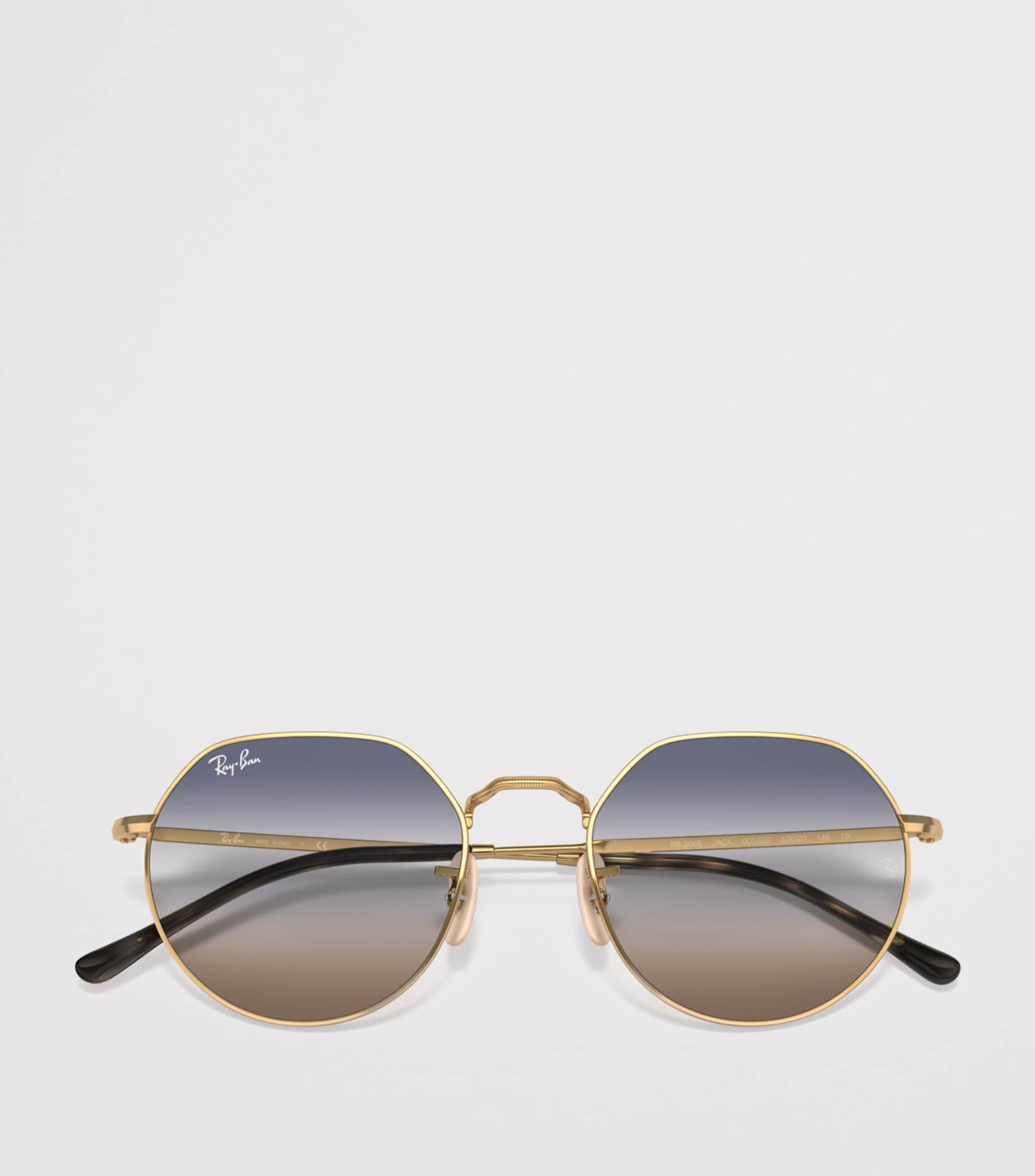 Ray-Ban Jack runde Metallsonnenbrille, importiert aus dem Vereinigten Königreich