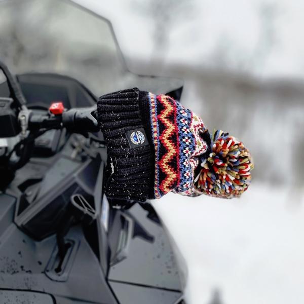 Simon Wilson reflective Fair Isle bobble hat, UK version