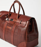 Brunello Cucinelli leather woven holdall - British product
