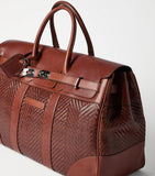 Brunello Cucinelli leather woven holdall - British product