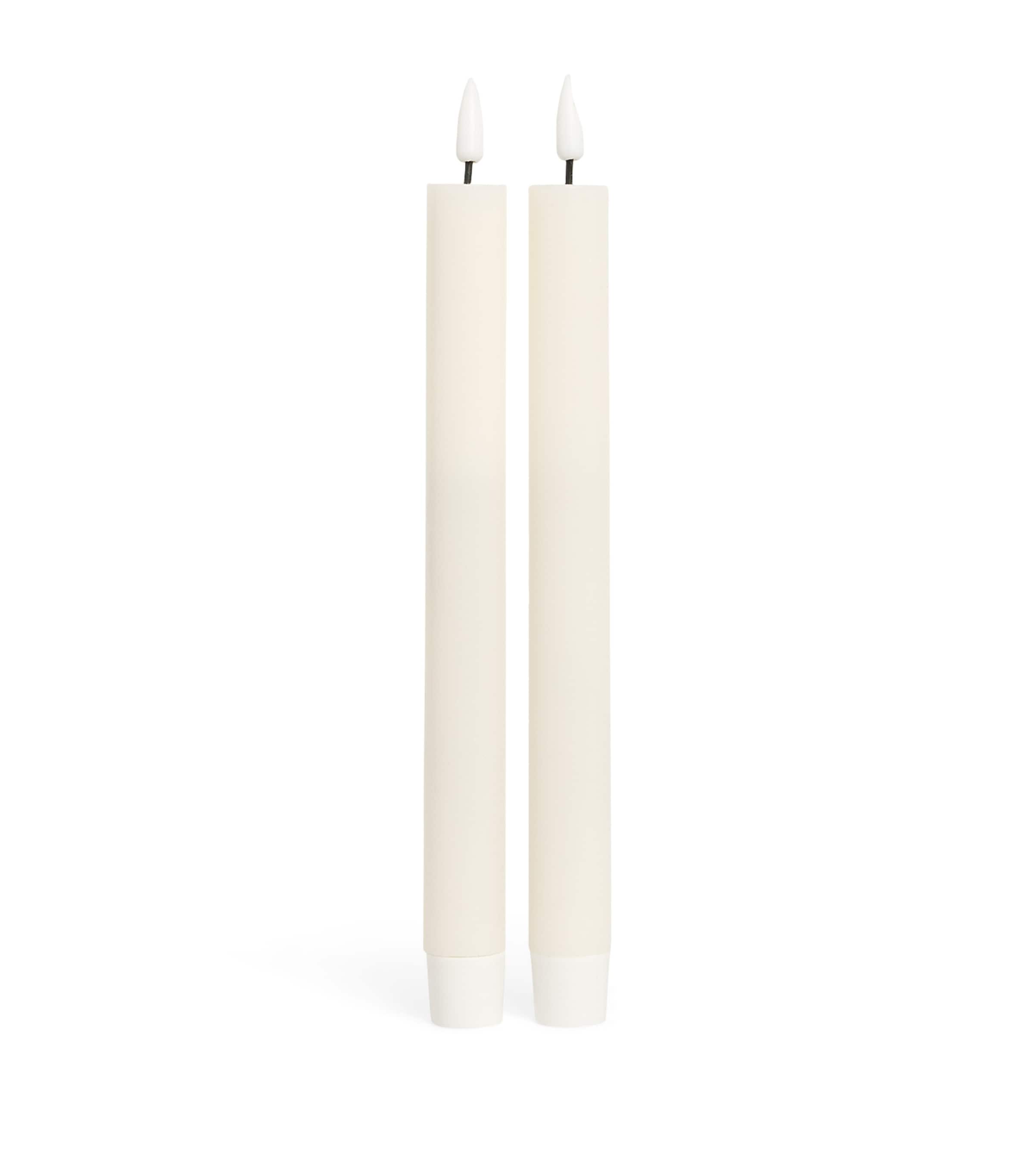 Deluxe Homeart Wax LED Dinner Candles Set of 2 - British product