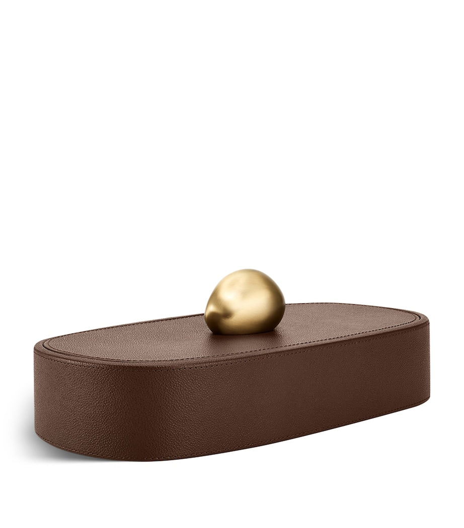 Assouline pebble trinket box in leather imported from the UK