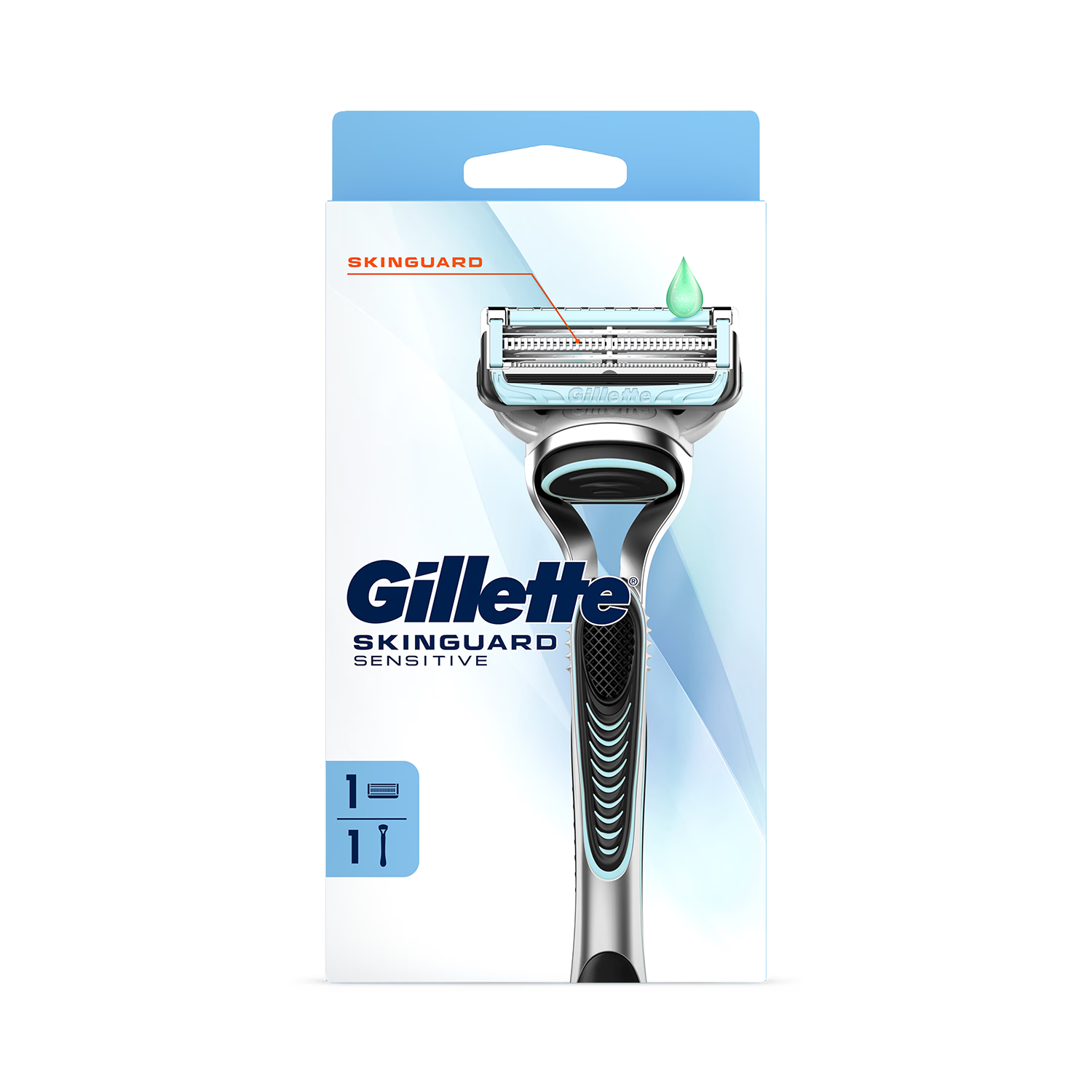 Gillette SkinGuard Sensitive razor handle and refill, UK version