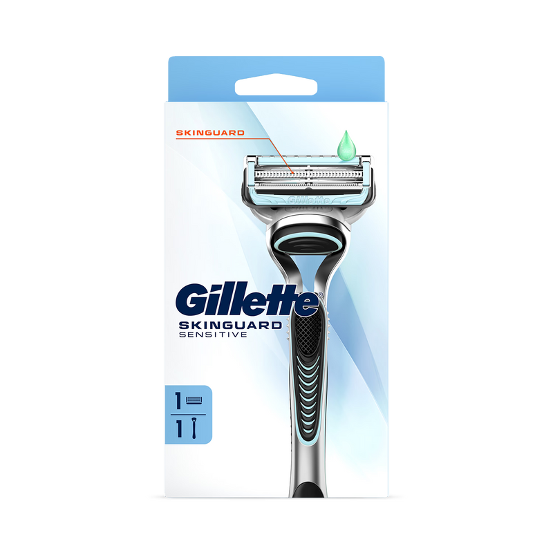 Gillette SkinGuard Sensitive razor handle and refill, UK version