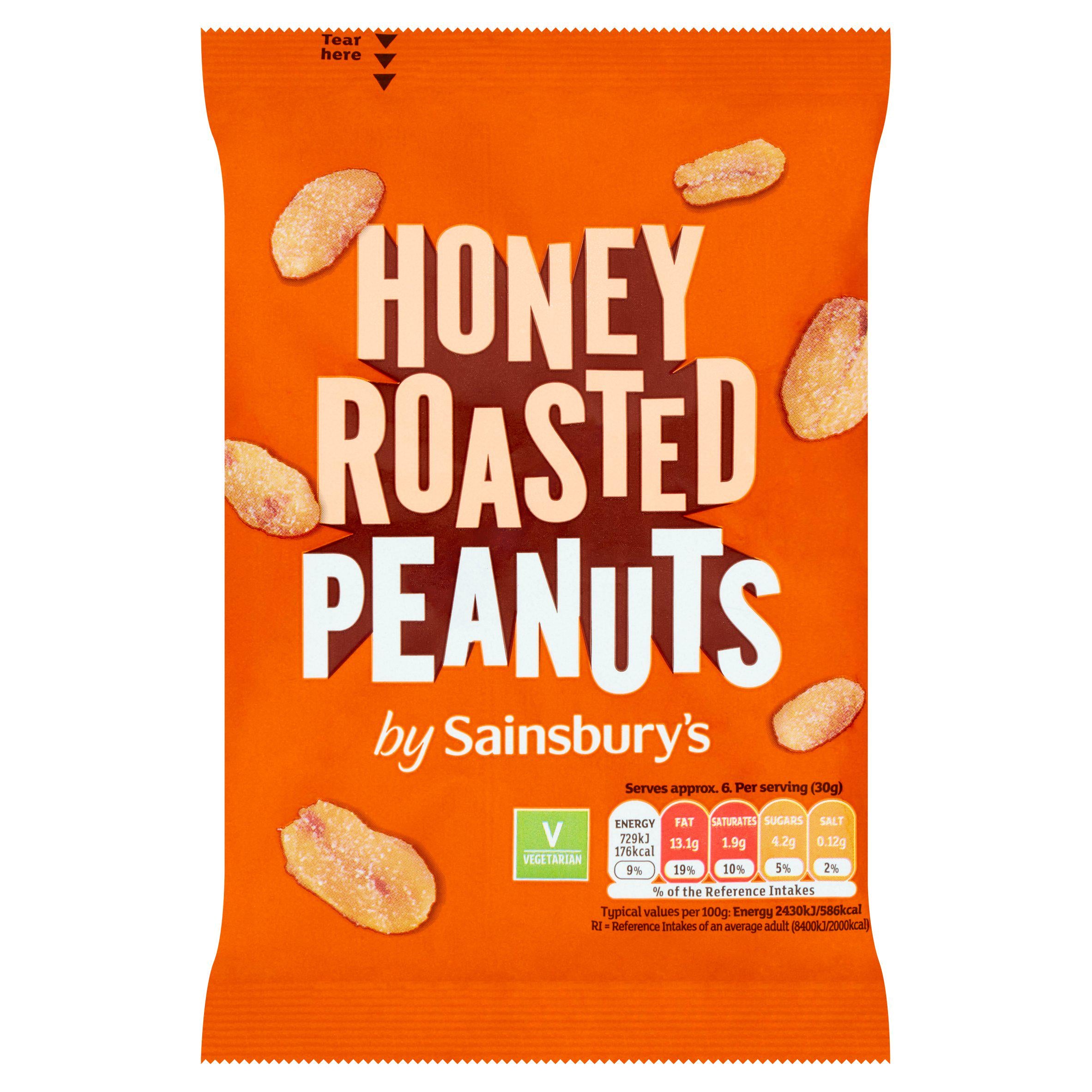 Sainsbury's Honey Roast Peanuts 200g Lunchbox snacking Sainsburys   