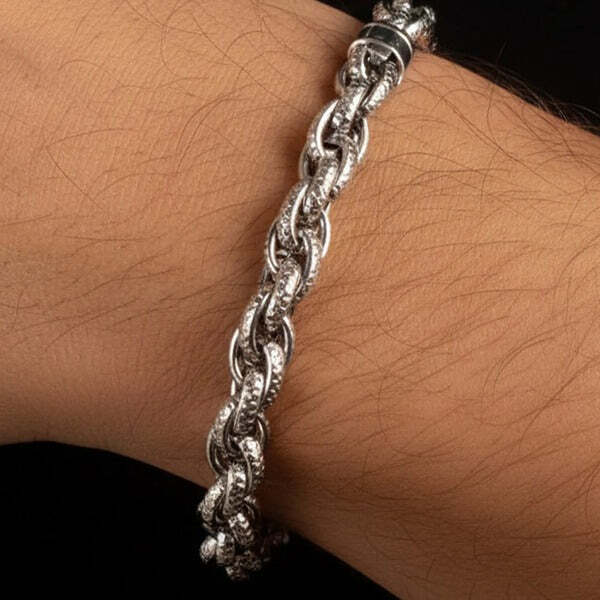 MUCHV men's silver chain bracelet 21cm - British product