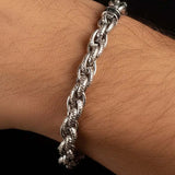 MUCHV men's silver chain bracelet 21cm - British product
