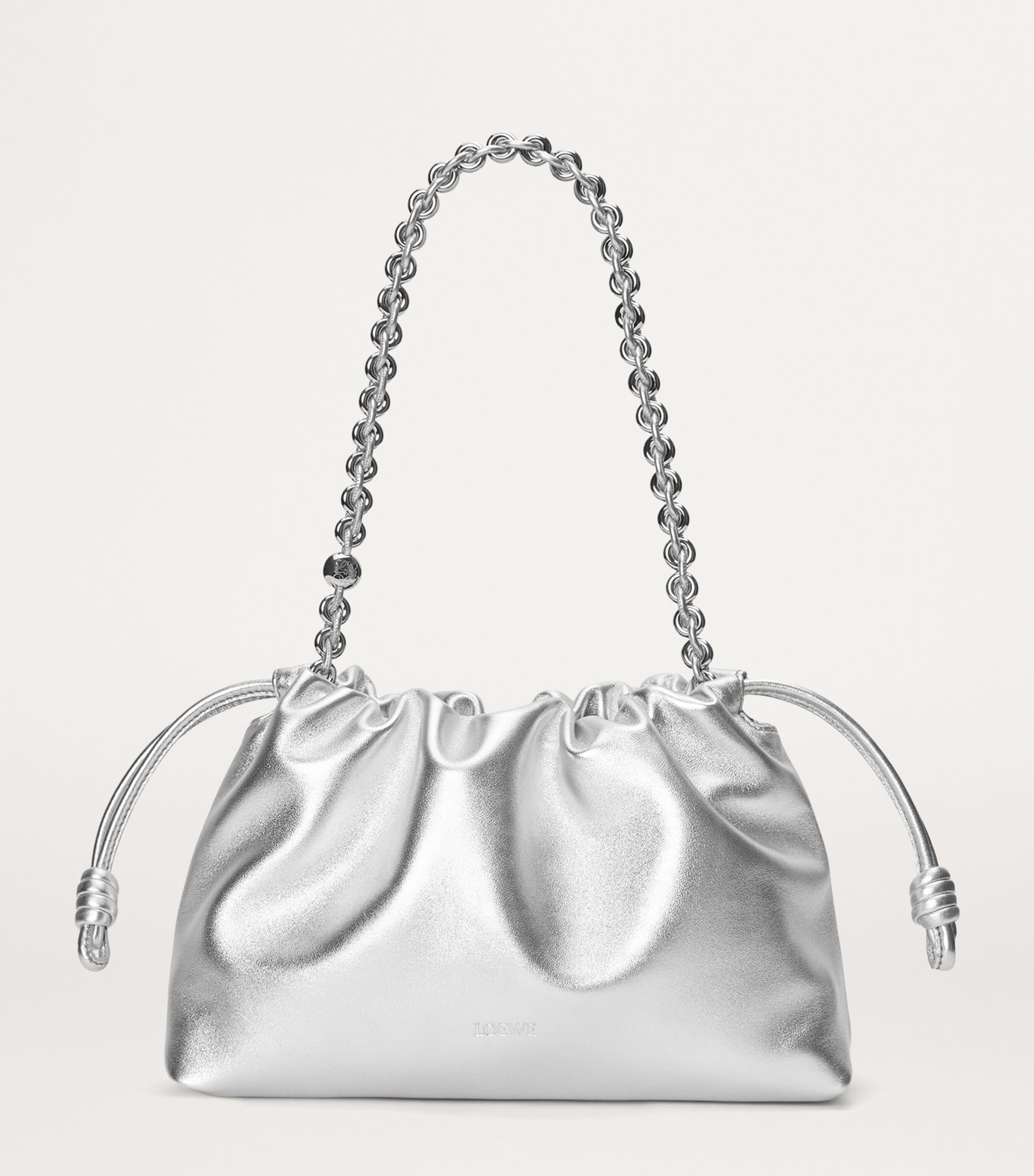 LOEWE medium metallic leather Flamenco purse, imported from the UK