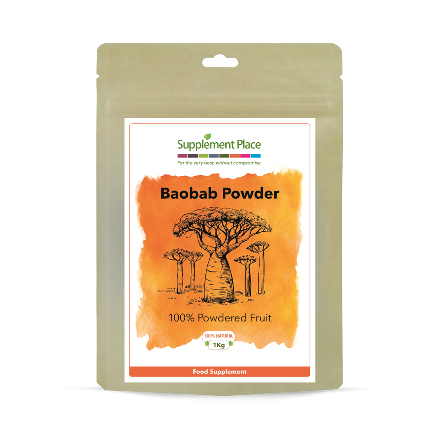 Supplement Place organic baobab powder 1kg - British product